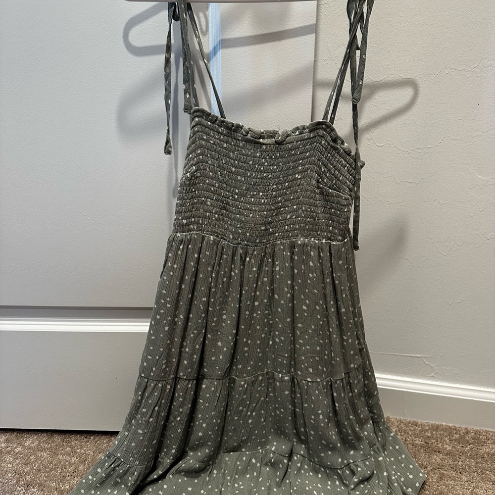 Abercrombie & Fitch Gray Smocked Dress